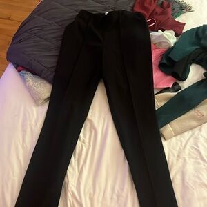 Black boot cut slacks
